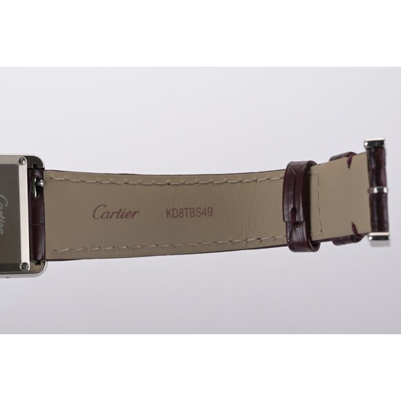 2024 Cartier Tank Must Large WSTA0054 Red Burgundy 26mm Men's Watch Full Set - Picture 6 of 11
